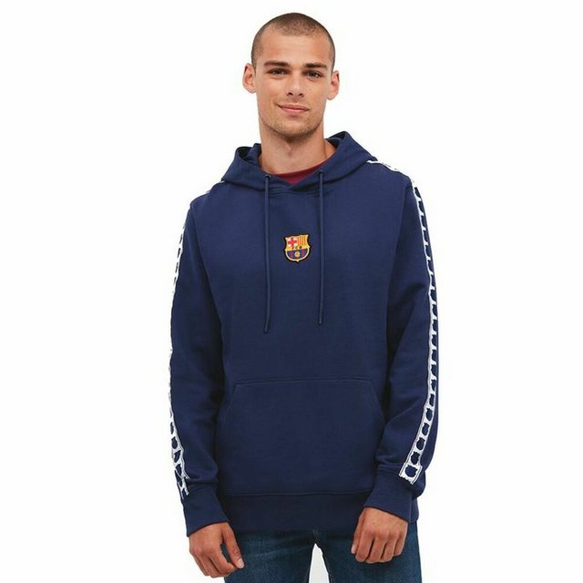 FC Barcelona Sweater Herren Sweater mit Kapuze F.C. Barcelona Marineblau günstig online kaufen