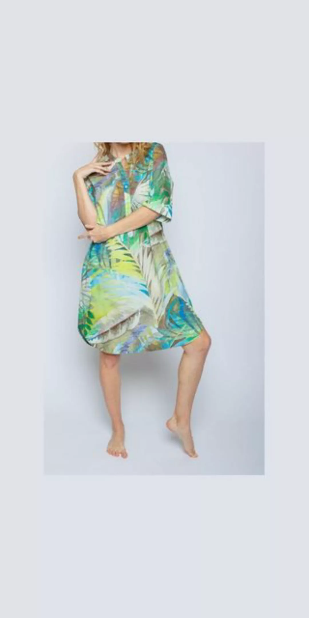 Emily Van Den Bergh Blusenkleid Kleid EMILY VAN DEN BERGH khaki / lemon Pal günstig online kaufen