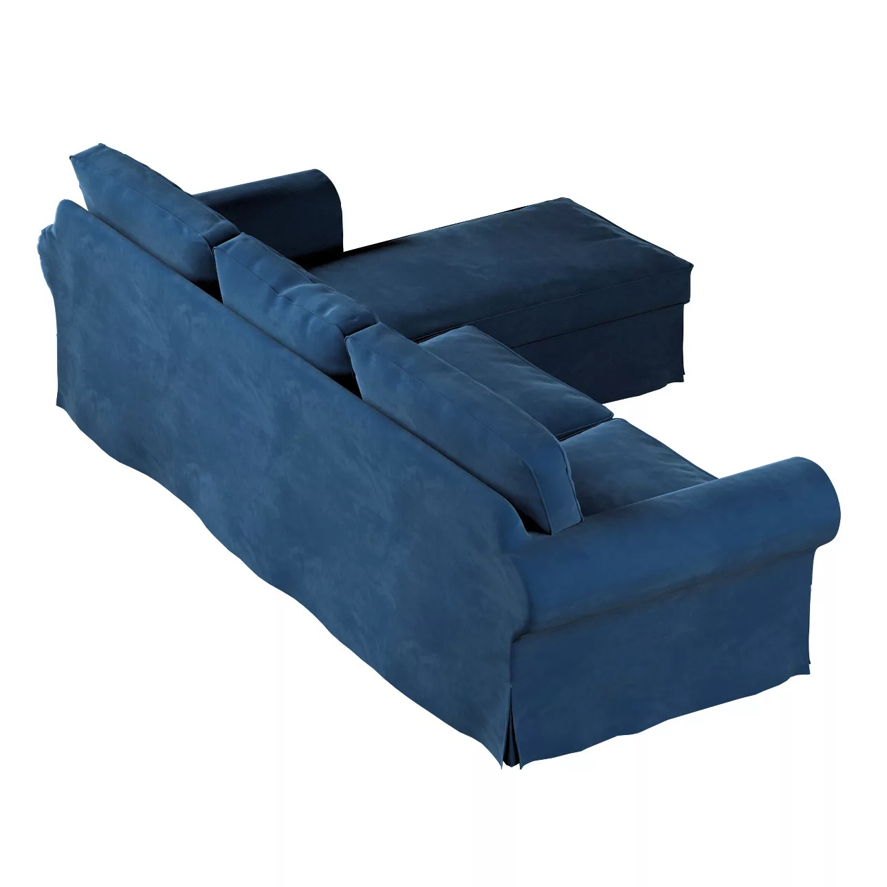 Bezug für Ektorp 2-Sitzer Sofa mit Recamiere, dunkelblau, Ektorp 2-Sitzer S günstig online kaufen