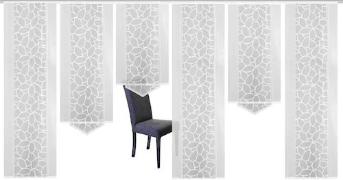 HOME WOHNIDEEN Schiebegardine »JENNA«, (6 St.), Schiebevorhang Jacquard Set günstig online kaufen