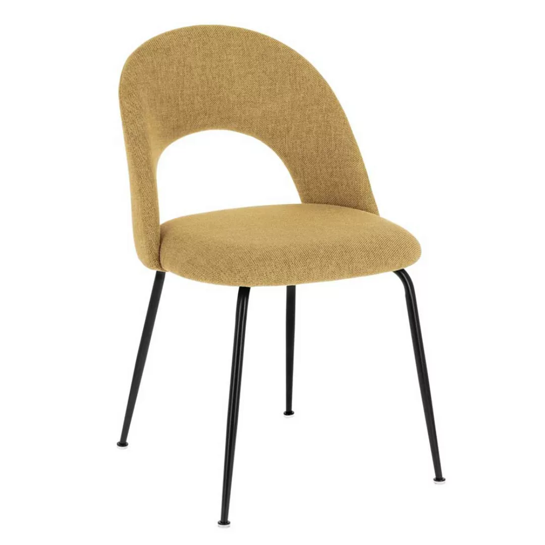 Esstisch Stühle in Gelb und Schwarz modernes Design (4er Set) günstig online kaufen