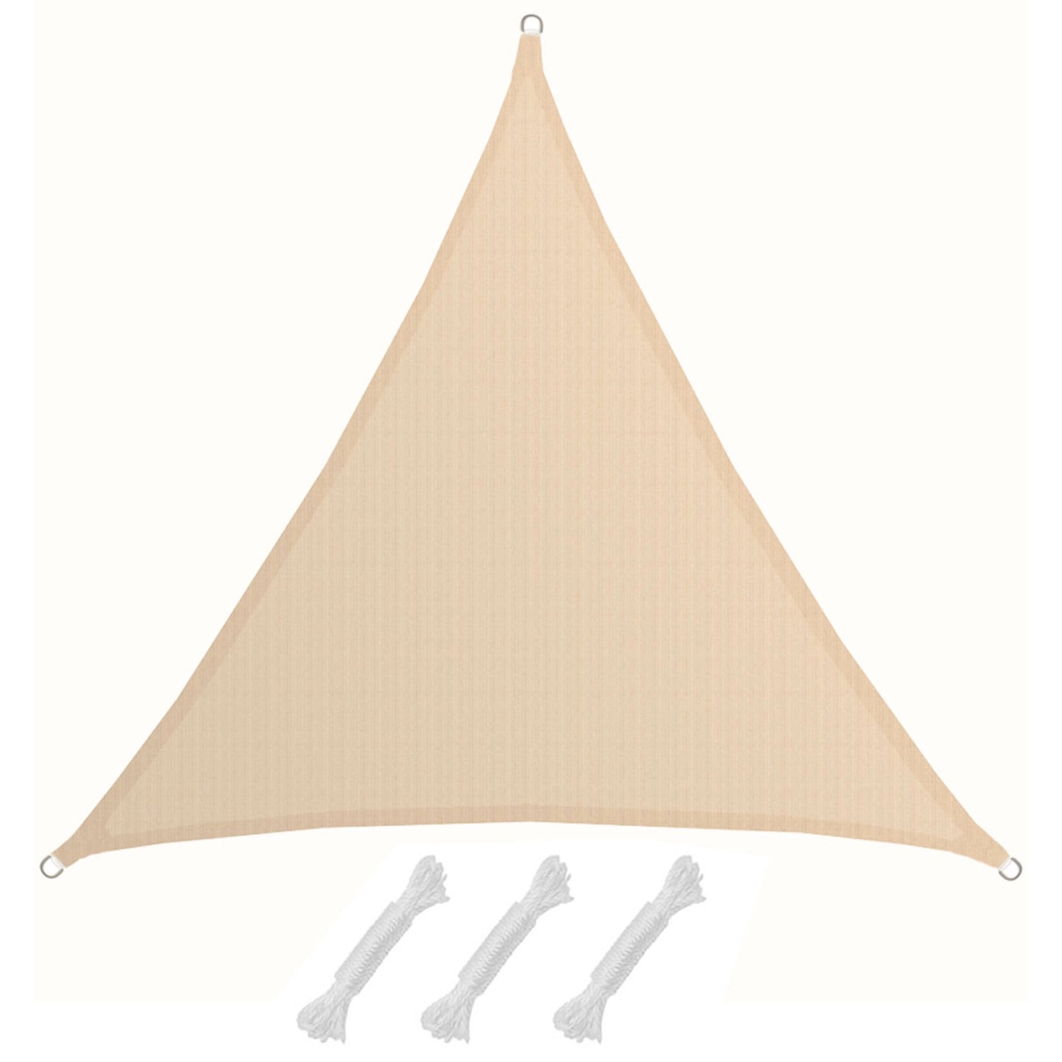 AMANKA HDPE Sonnensegel - 5 x 5 x 5m Dreieck Beige günstig online kaufen