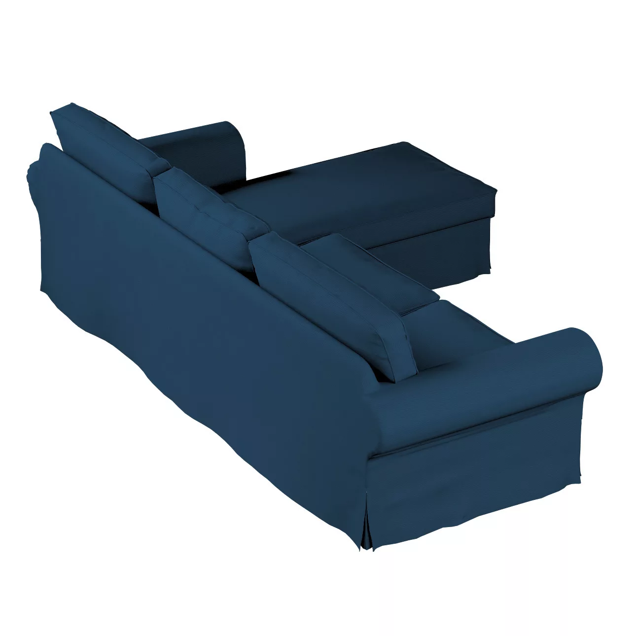 Bezug für Ektorp 2-Sitzer Sofa mit Recamiere, marinenblau , Ektorp 2-Sitzer günstig online kaufen