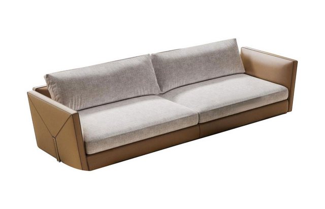 JVmoebel 3-Sitzer Sofa 3 Sitzer Dreisitzer Modern Stoff Grau Sofas Design W günstig online kaufen
