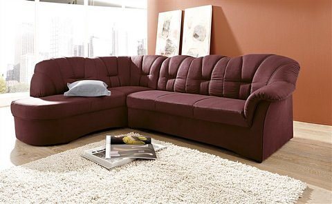 DOMO collection Ecksofa "Papenburg L-Form", mit Ottomane, wahlweise mit Bet günstig online kaufen