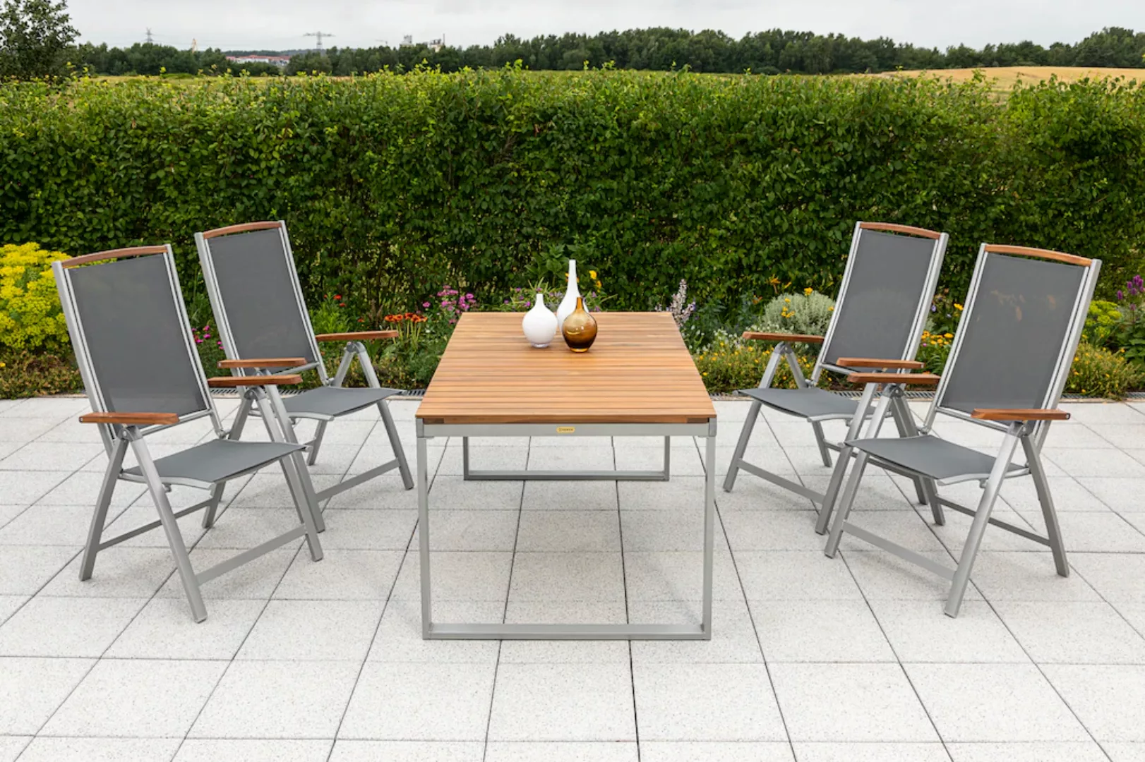 MERXX Garten-Essgruppe ""Siena"", (Set, 5 tlg., 5-fach verstellbare Rückenl günstig online kaufen