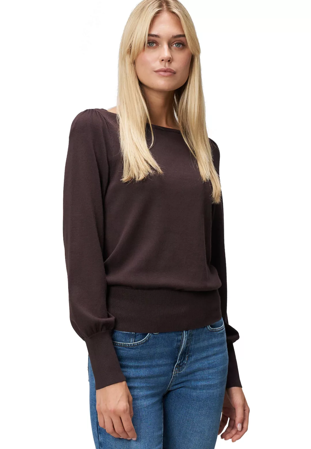Zero Strickpullover "zero Damen Strickpullover mit Ballonärmeln", (1 tlg.), günstig online kaufen