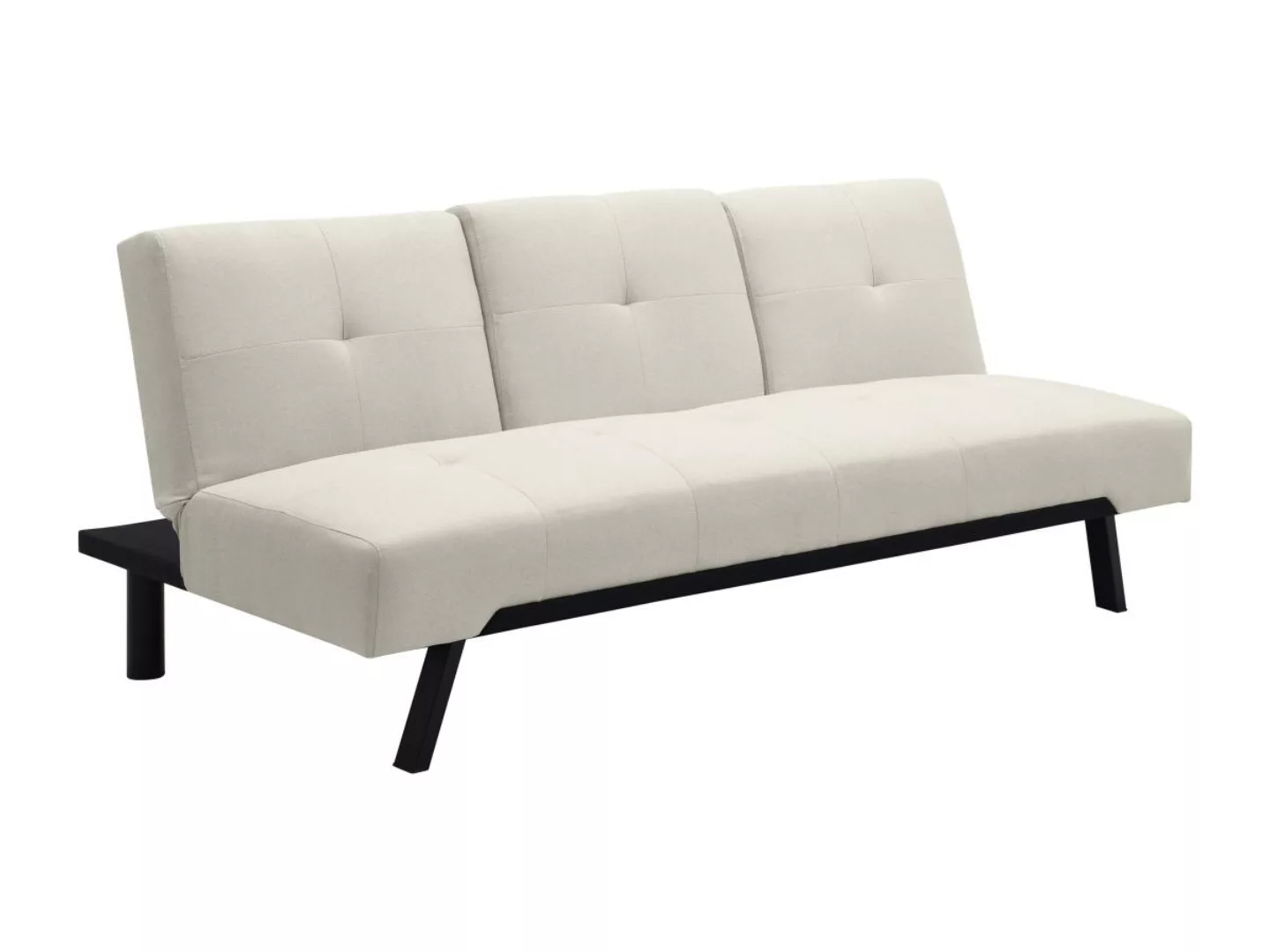 Schlafsofa Klappsofa - mittleres Rückenpolster klappbar - Stoff - Beige - P günstig online kaufen