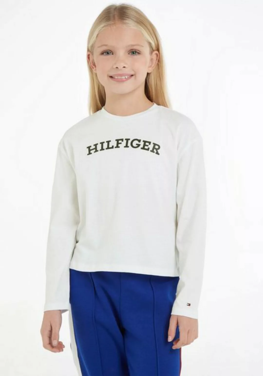 Tommy Hilfiger Langarmshirt MONOTYPE TEE L/S mit modischem Hilfiger-Logosch günstig online kaufen