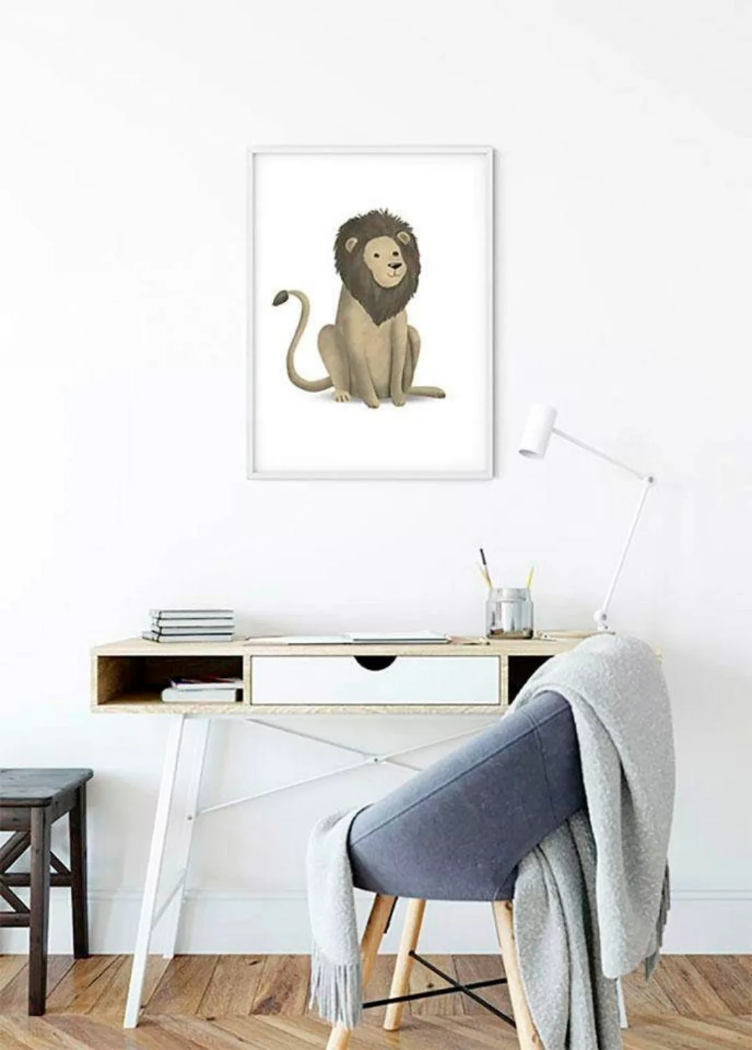 Komar Poster »Cute Animal Lion«, Tiere, (1 St.), Kinderzimmer, Schlafzimmer günstig online kaufen