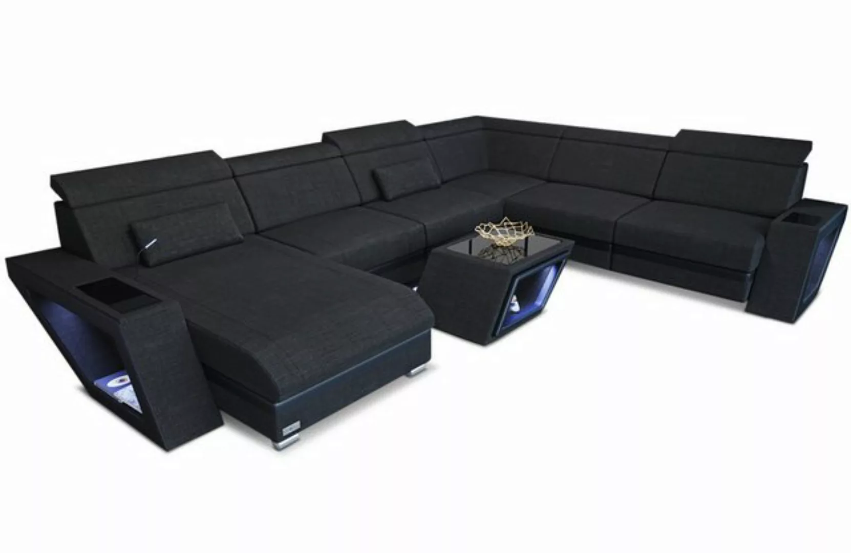 Sofa Dreams Wohnlandschaft Polstersofa Stoff Couch Catania XXL U Form Stoff günstig online kaufen