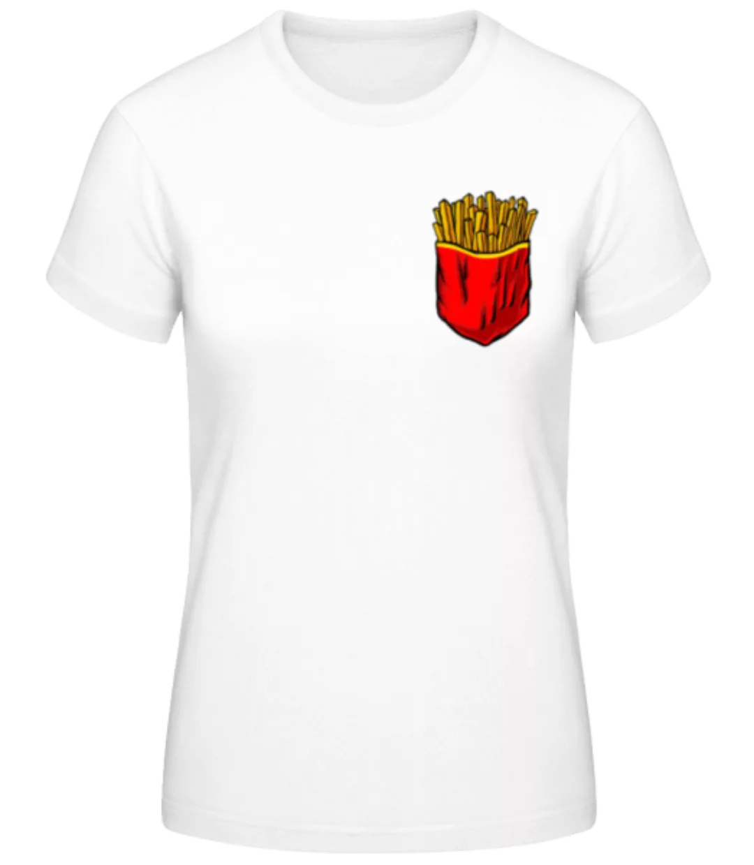Brusttasche Pommes · Frauen Basic T-Shirt günstig online kaufen
