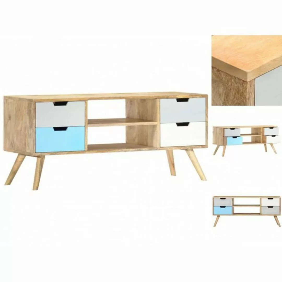 Tv-schrank 110×35×48 Cm Massivholz Mango günstig online kaufen