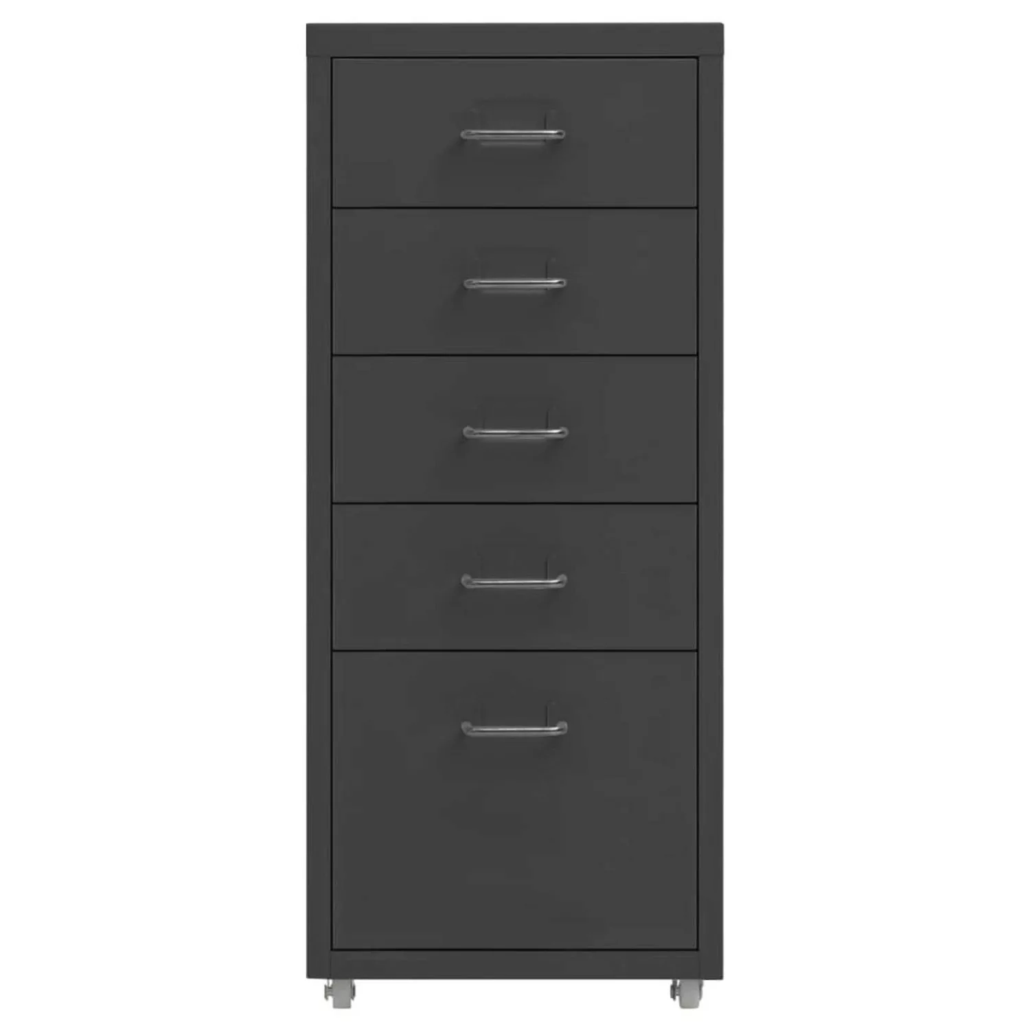 vidaXL Aktenschrank Aktenschrank mit Rollen Anthrazit 28x41x69 cm Metall günstig online kaufen