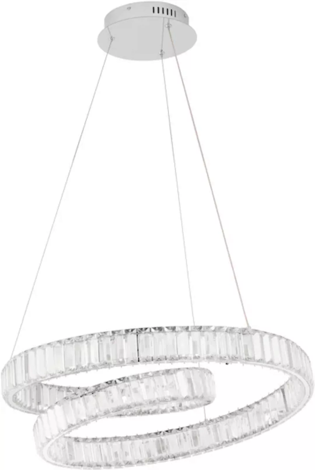 LED Pendelleuchte Conceto II in Chrom und Transparent 50W 4070lm günstig online kaufen