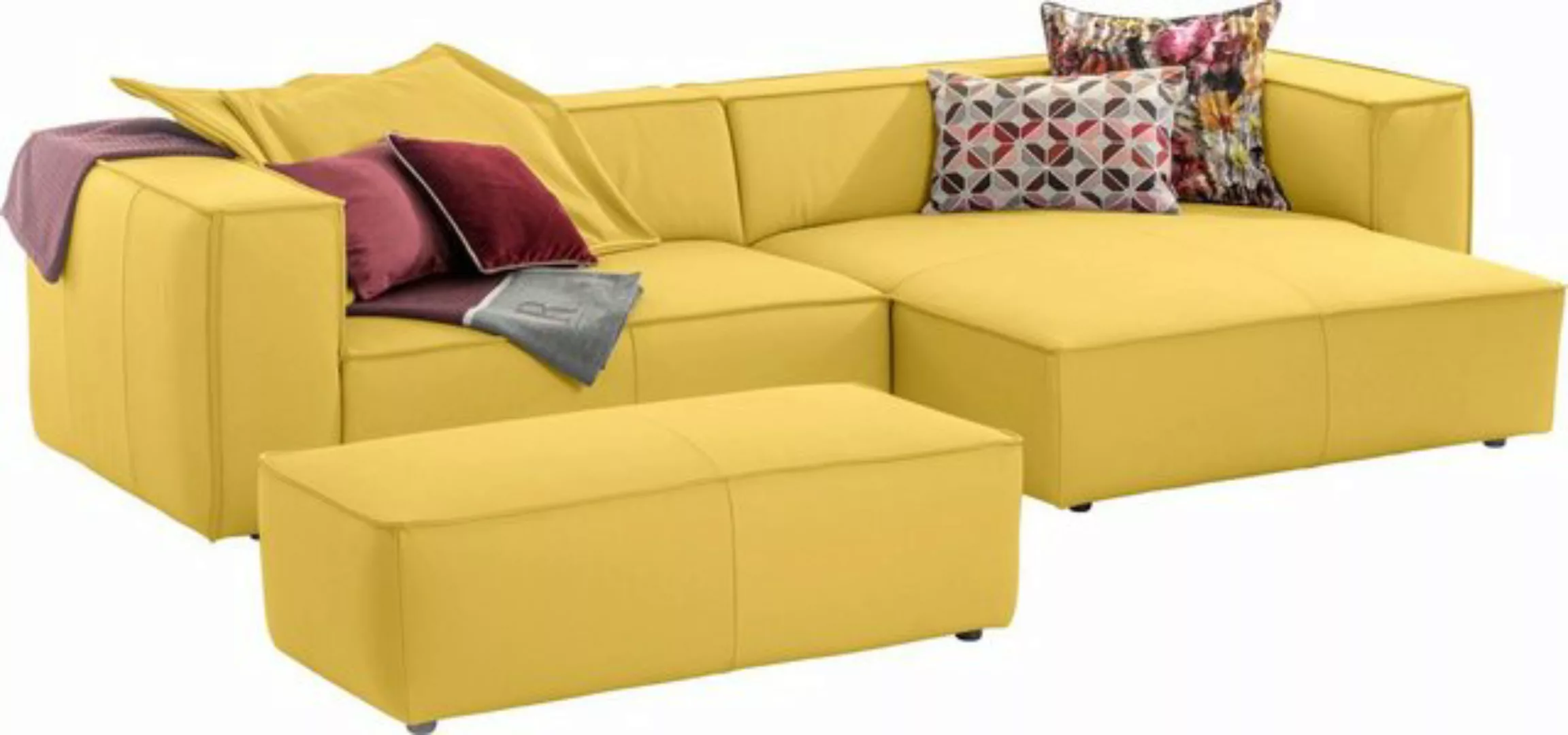 W.SCHILLIG Ecksofa around-the-block, Spar-Set, inklusive Hocker, mit elegan günstig online kaufen