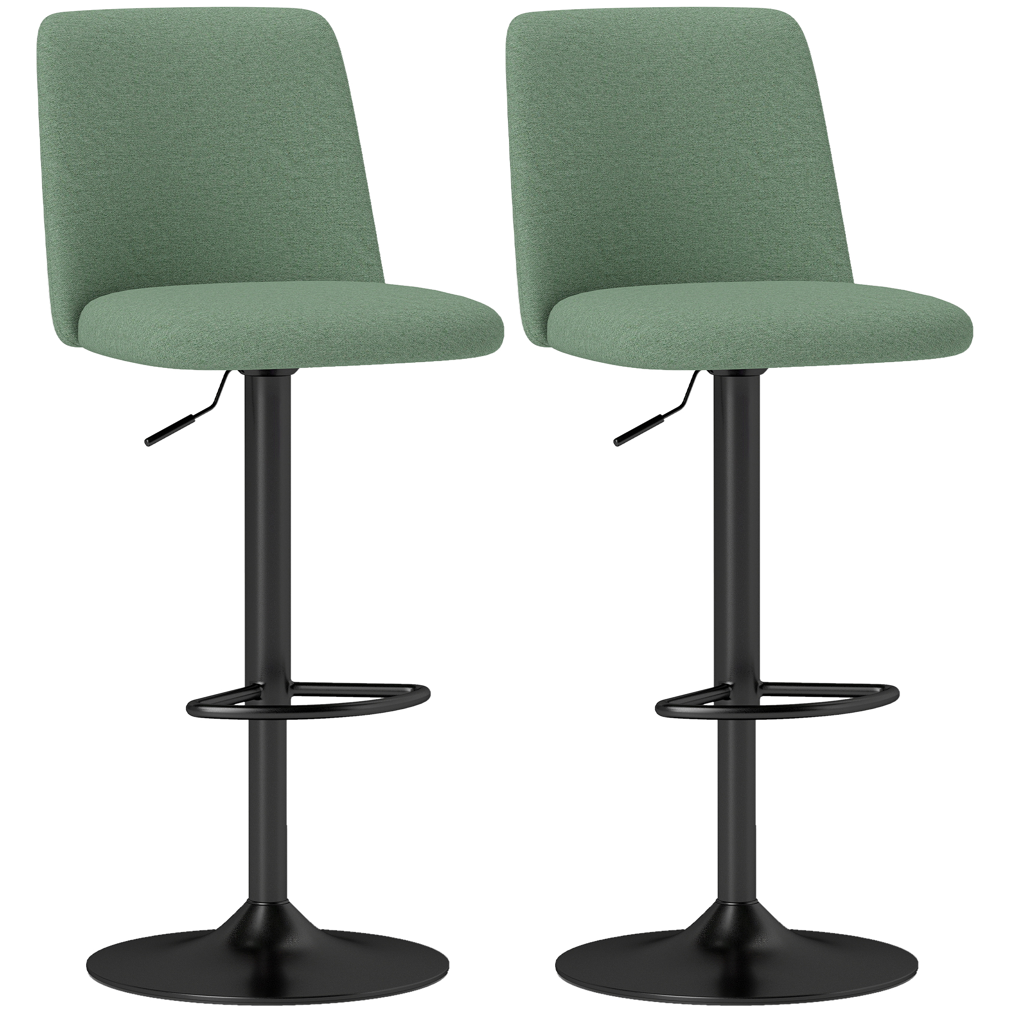 HOMCOM Set mit 2 Barhockern, drehbare Barhocker mit Höhenverstellung, Küche günstig online kaufen