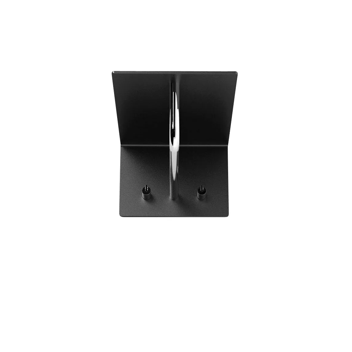 FROST - Unu Wandgarderobe mit 2 Haken & Stange - schwarz-aluminium/BxHxT 20 günstig online kaufen