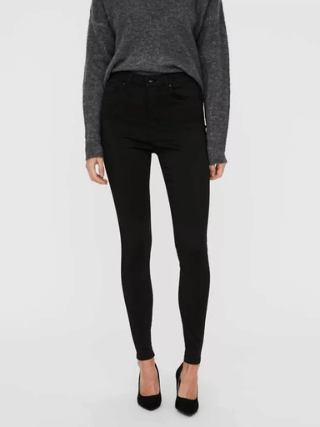 VERO MODA Vmsophia High Waist Skinny Fit Jeans Damen Schwarz günstig online kaufen
