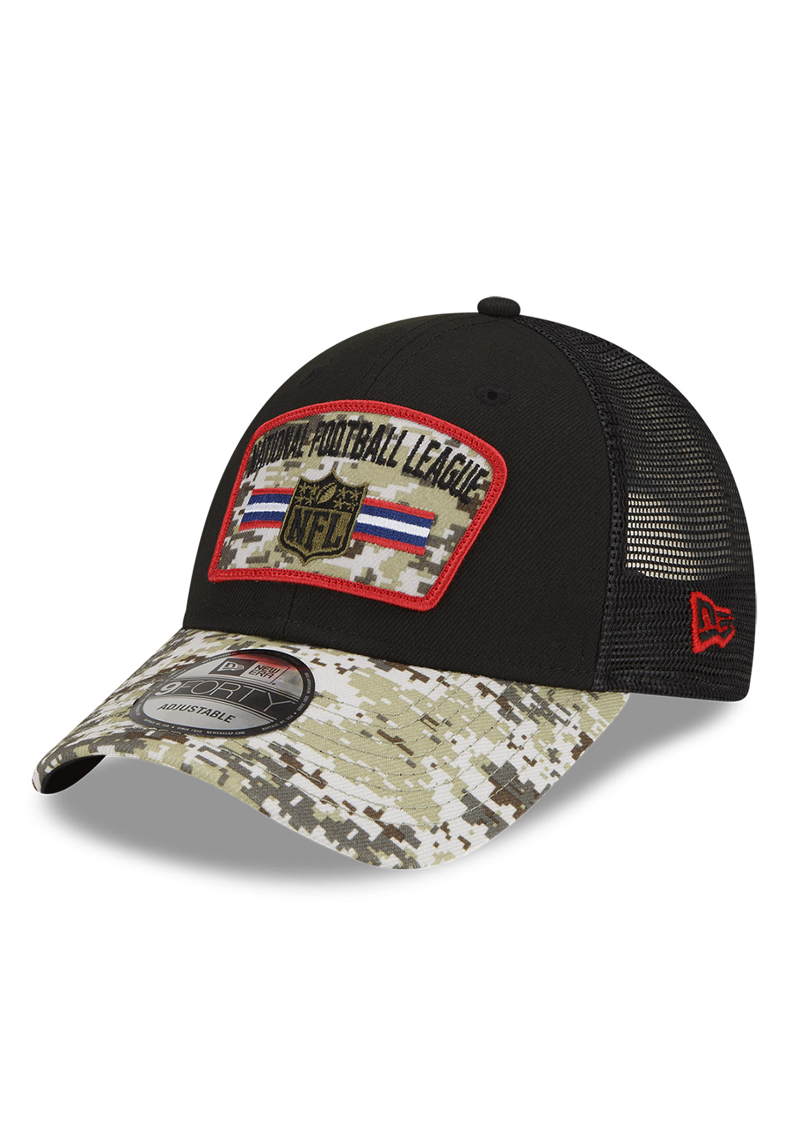 New Era Salute to Service 9Forty Adjustable Cap NFL LOGO Schwarz Camouflage günstig online kaufen