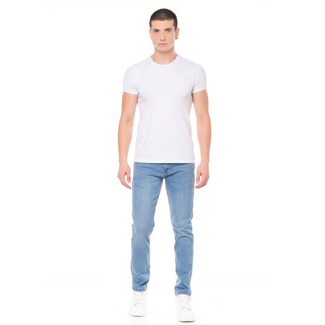 Smith & Solo Slim-fit-Jeans Jeans Herren 5-Pocket Design, Slimfit, Hellblau günstig online kaufen