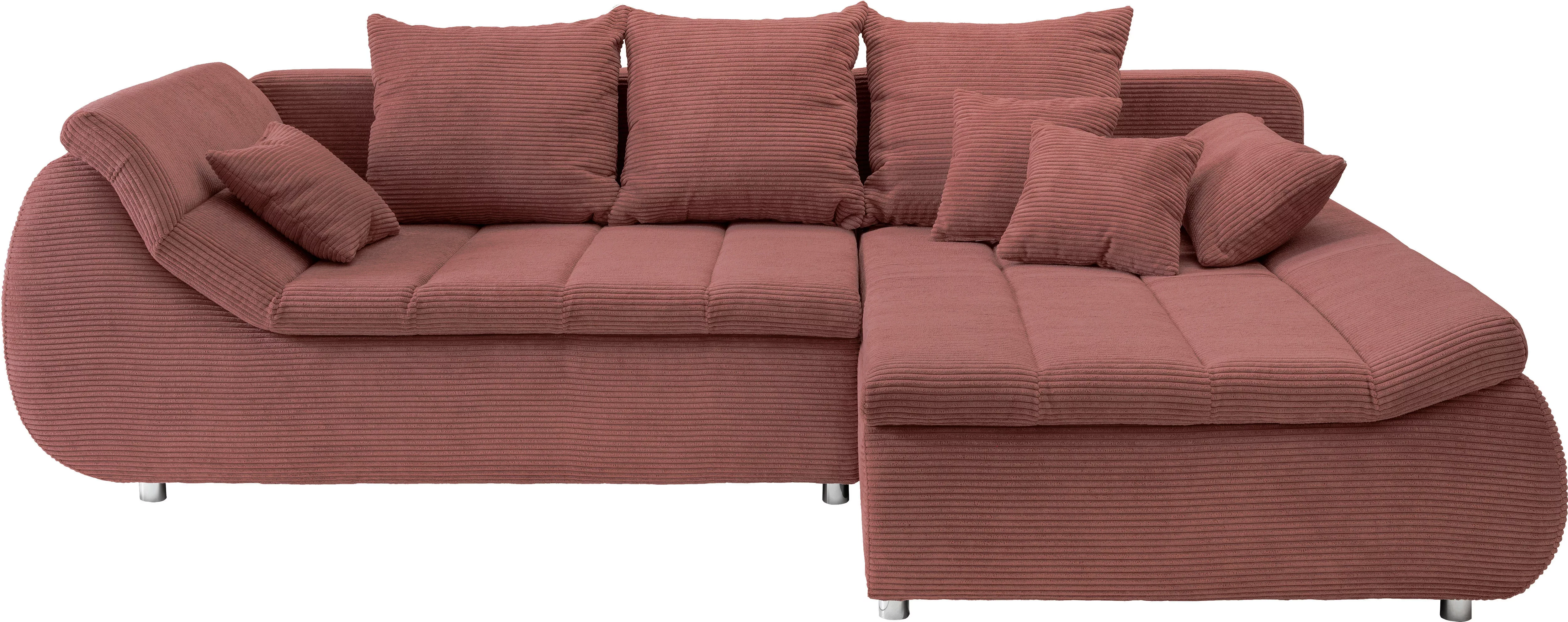 INOSIGN Ecksofa "Imola elegant und bequem, aktuelle Steppung im Sitz, L-For günstig online kaufen