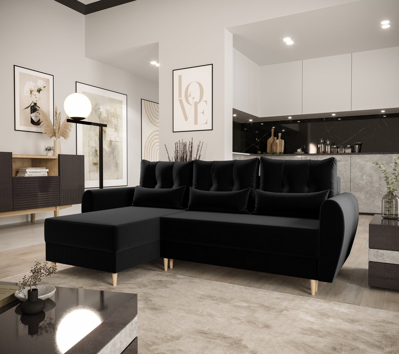 ALTDECOR Ecksofa PALER+, Couch mit Schlaffunktion, Wohnzimmer - Wohnlandsch günstig online kaufen