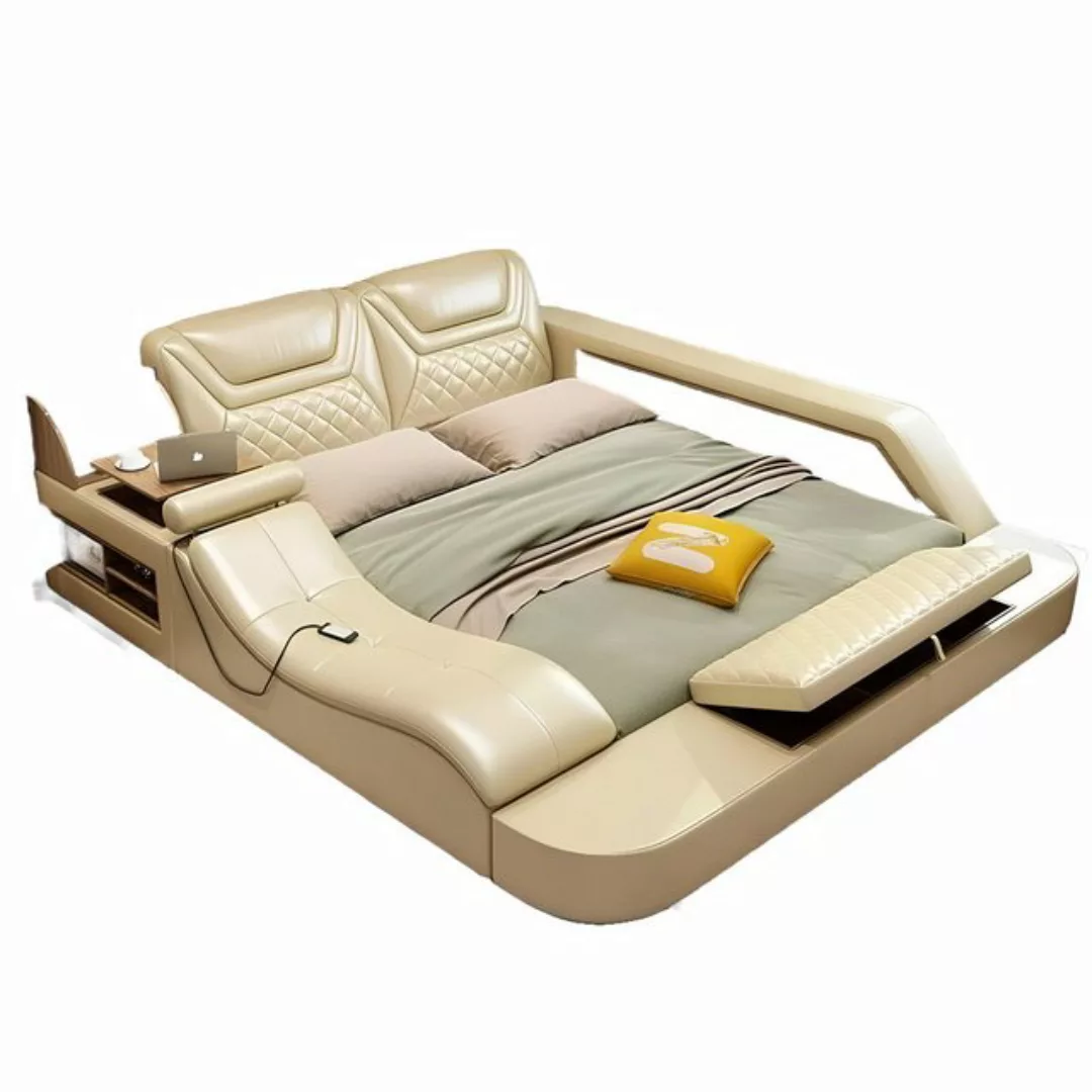 JVmoebel Bett Bett Multifunktion Regal Schrank usb Doppel Betten Ladestatio günstig online kaufen