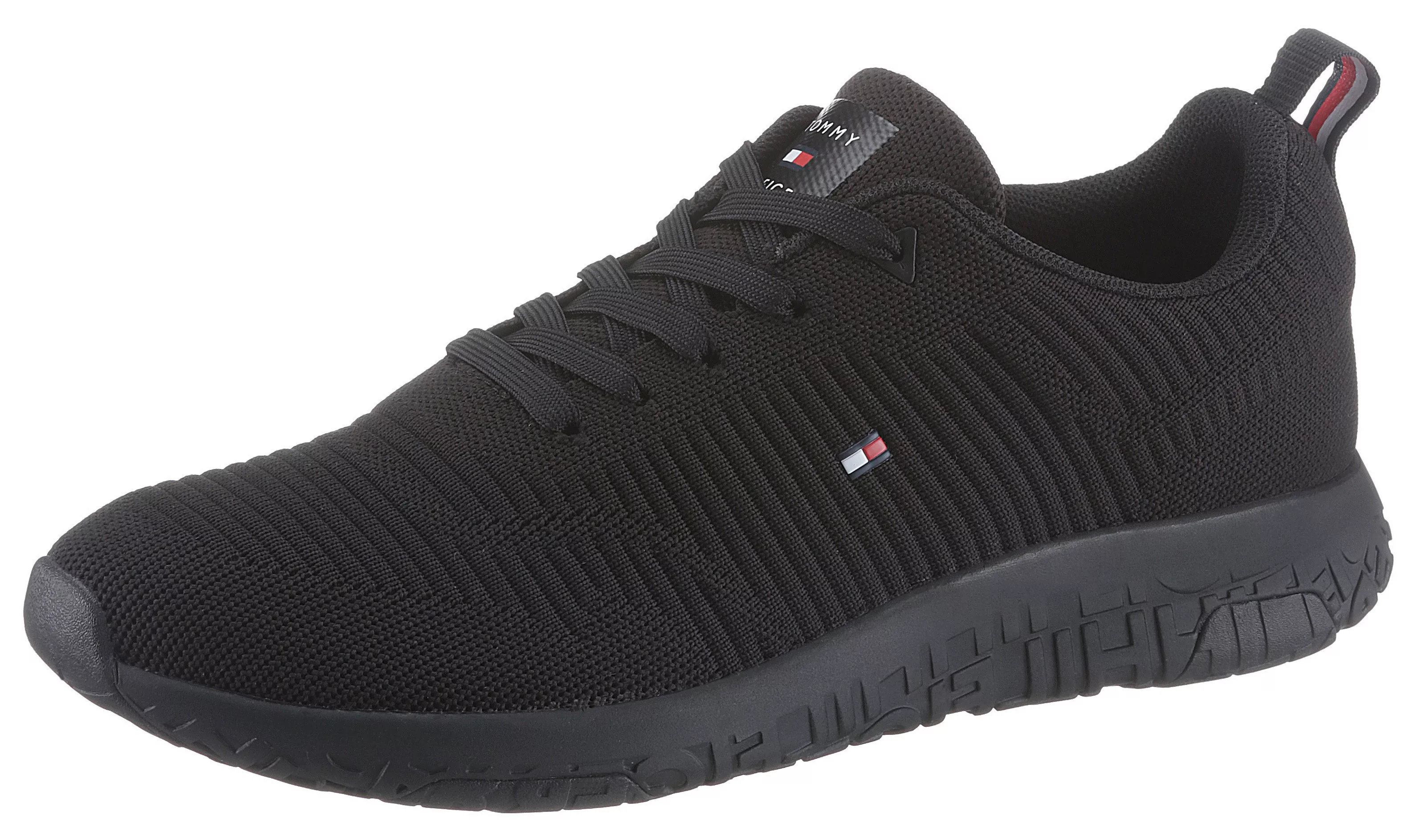 Tommy Hilfiger Sneaker "CORPORATE KNIT RIB RUNNER", mit seitlicher Logoflag günstig online kaufen