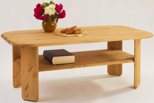 Home affaire Couchtisch "Jayden 1", Breite 139 cm, aus massivem Kiefernholz günstig online kaufen