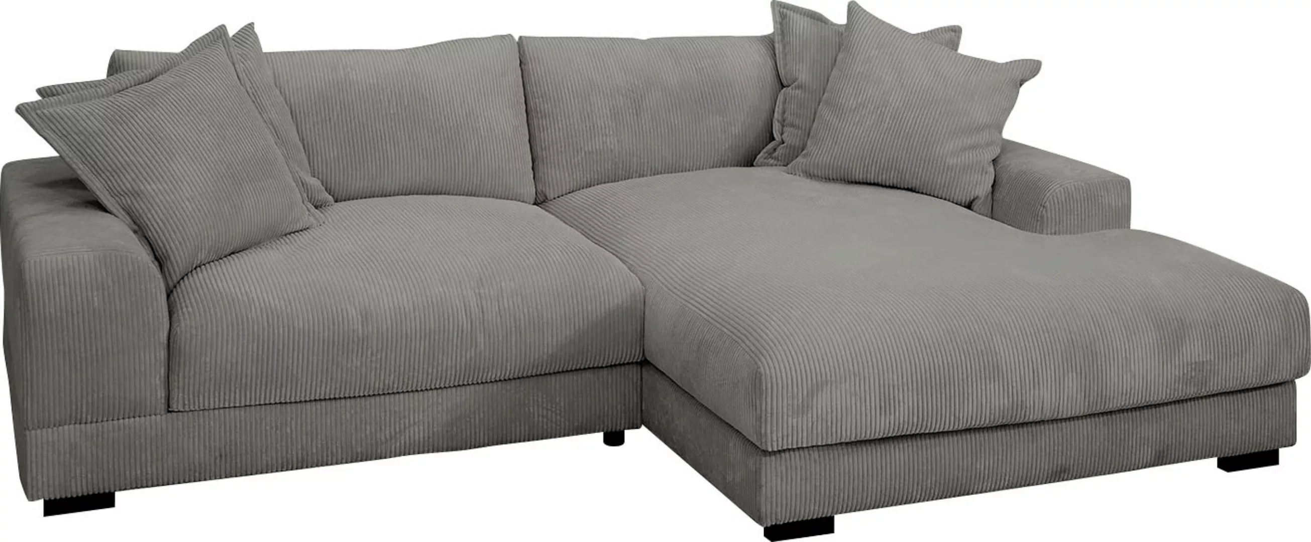 TRENDMANUFAKTUR Ecksofa »Zinal, aktuelles Design, mit 4 Zierkissen,«, mit e günstig online kaufen