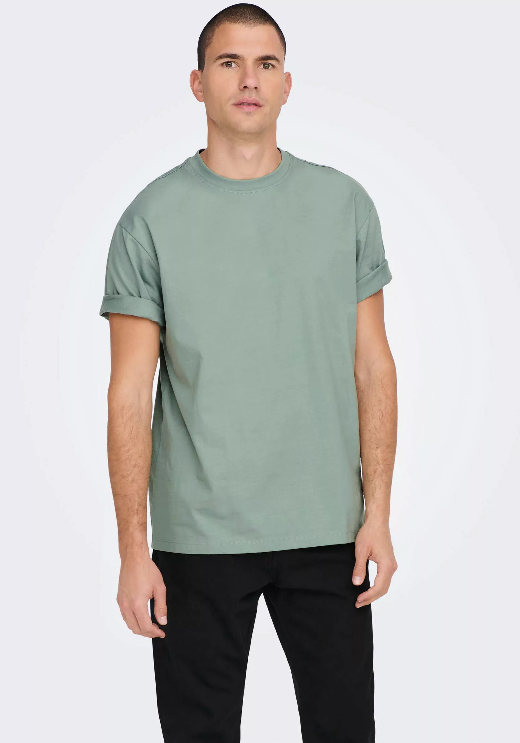 Only & Sons Herren Rundhals T-Shirt ONSFRED - Relaxed Fit günstig online kaufen