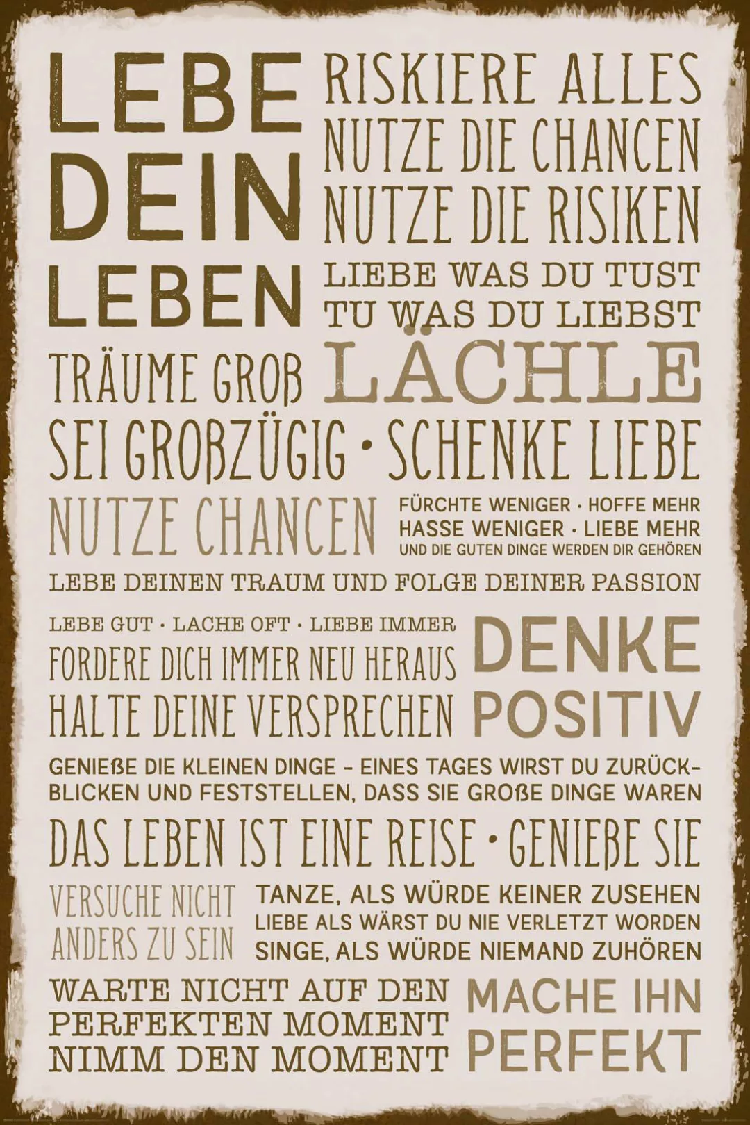 Reinders Deco-Panel "Denke positiv" günstig online kaufen