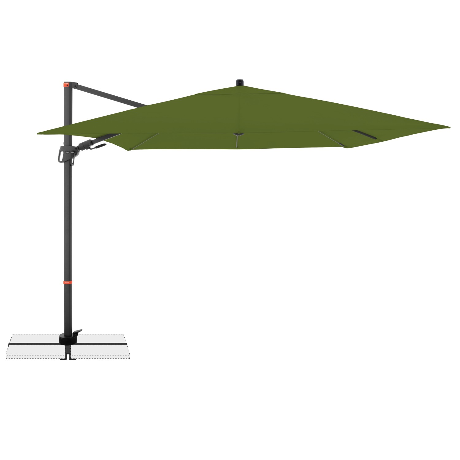 Doppler Ampelschirm MyZone 280 cmx 280 cm Kiwi mit Dreh- & Neigungsfunktion günstig online kaufen
