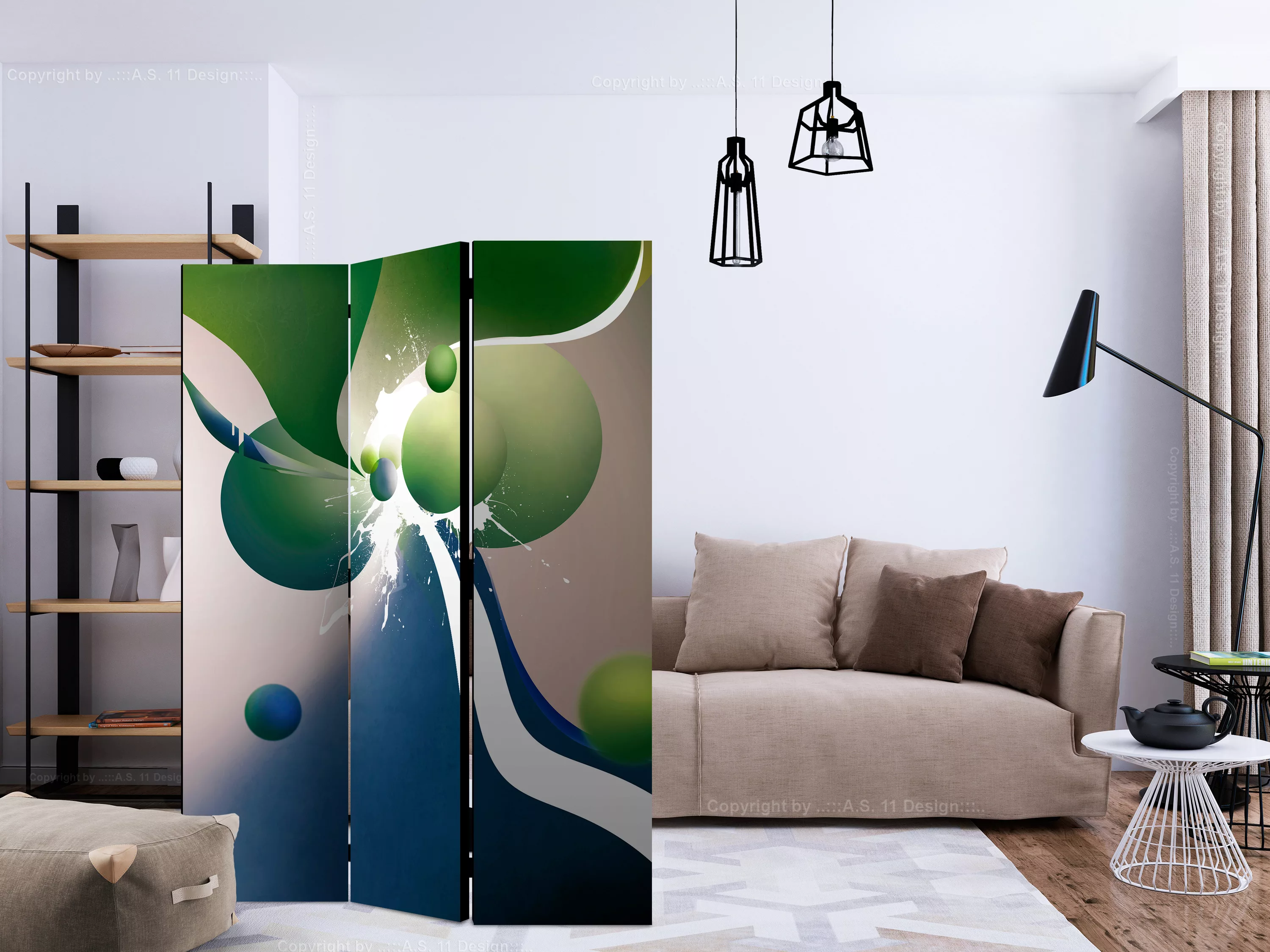 3-teiliges Paravent - Geometric Explosion [room Dividers] günstig online kaufen