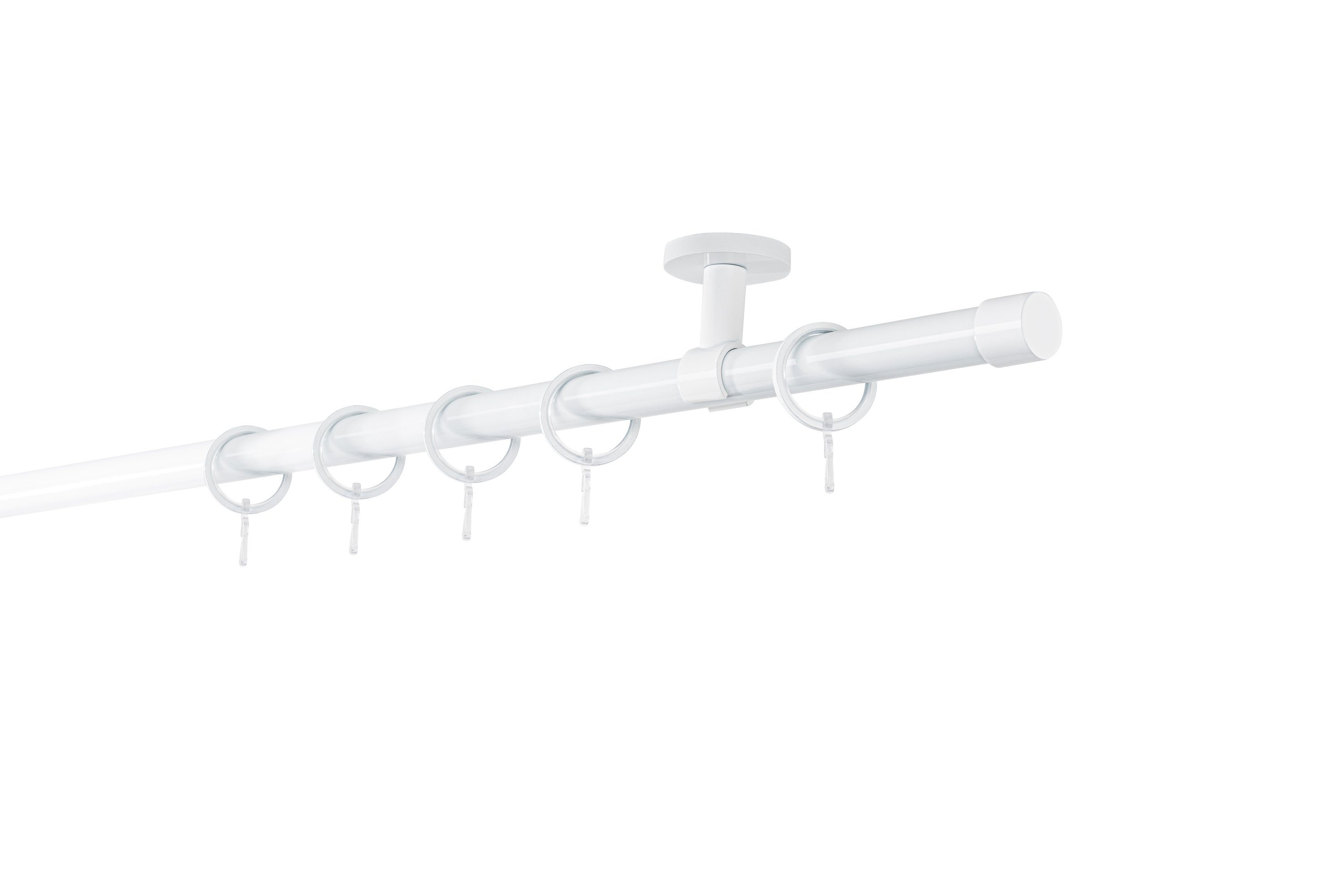 ondeco Gardinenstange Rundrohr Deckenabstand 4cm Kappe, günstig online kaufen