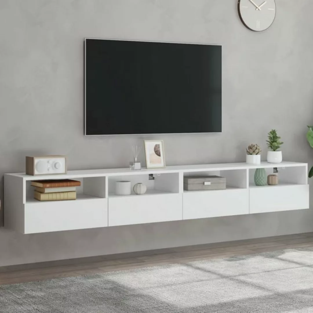 vidaXL TV-Schrank TV-Lowboard TV-Wandschränke 2 Stk Weiß 100x30x30 cm Spanp günstig online kaufen