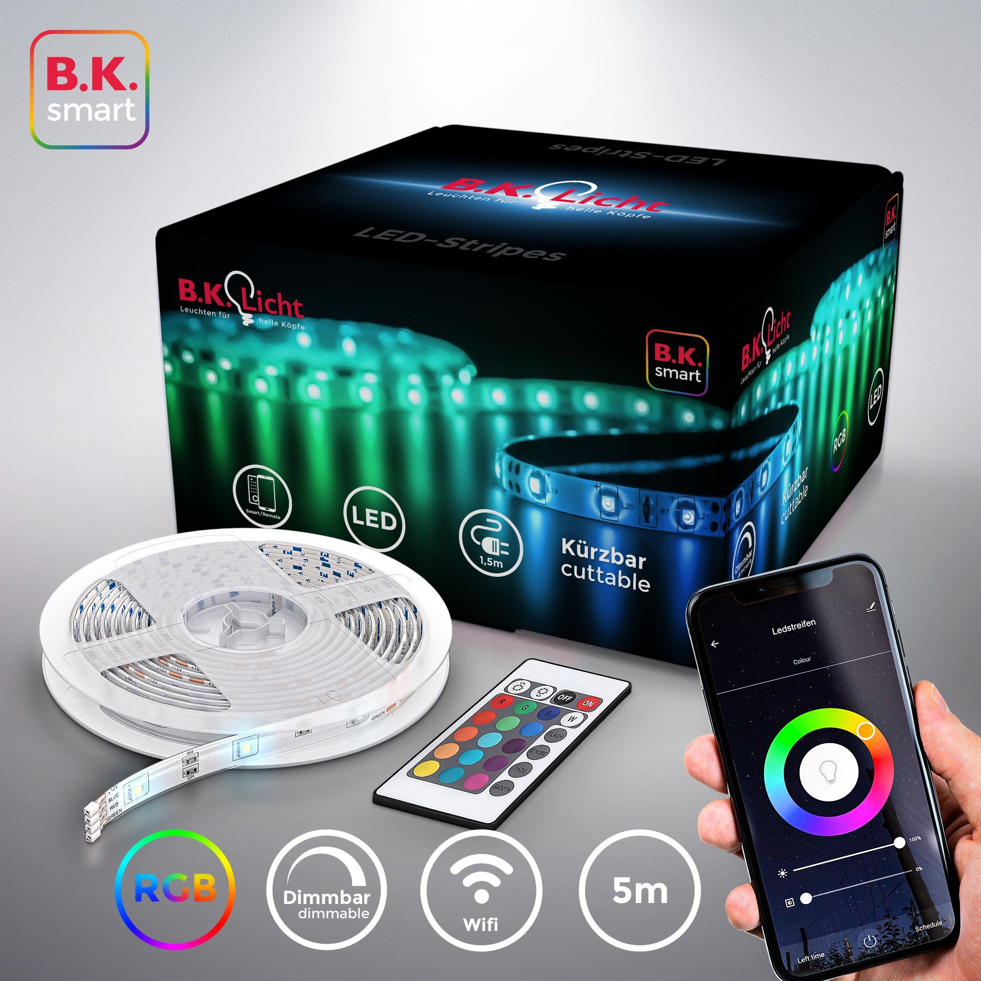 B.K.Licht Schrankleuchte Smart LED Strip 5M günstig online kaufen