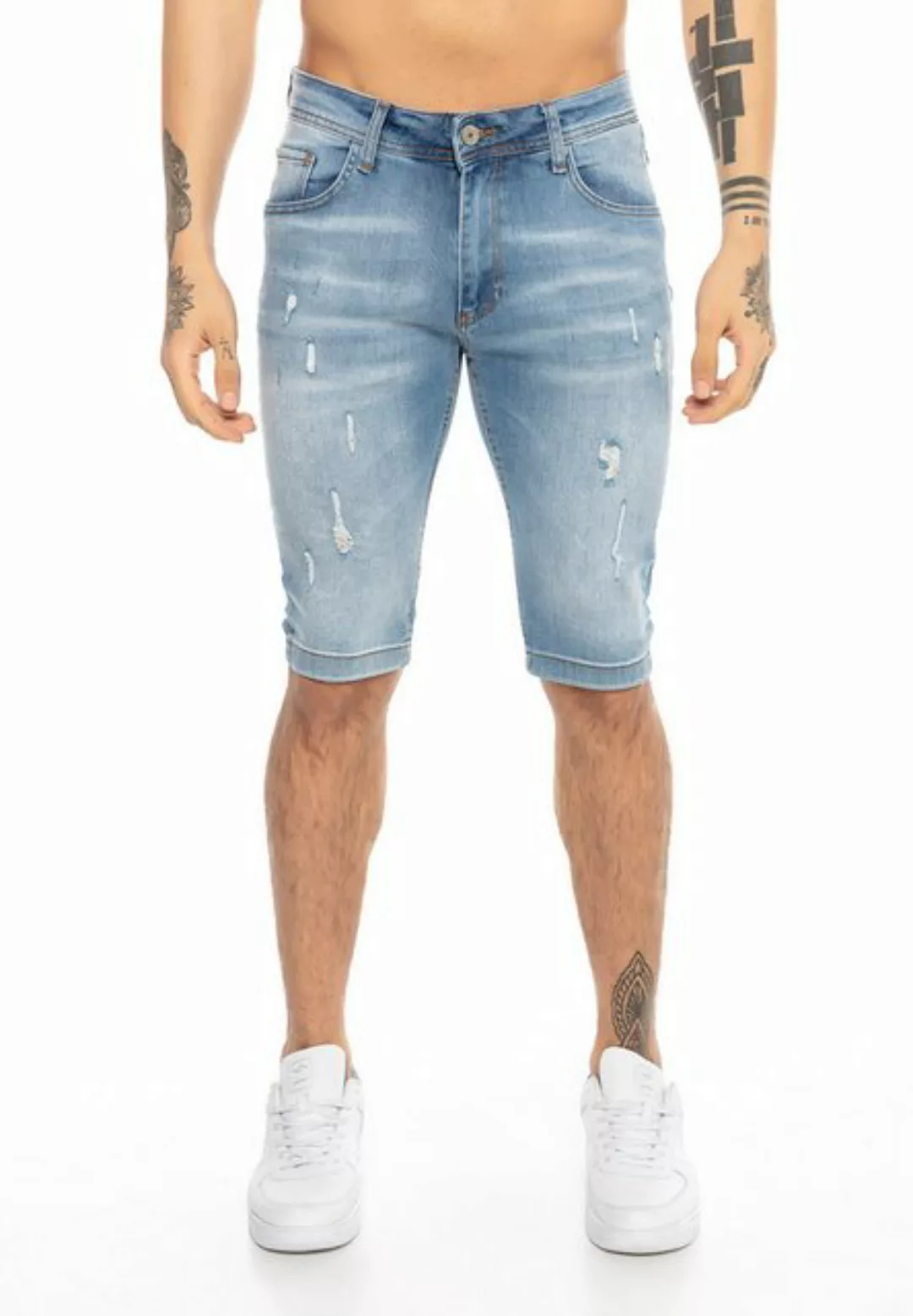 RedBridge Jeanshemd Red Bridge Herren Jeans Shorts Kurze Hose Denim fetzige günstig online kaufen