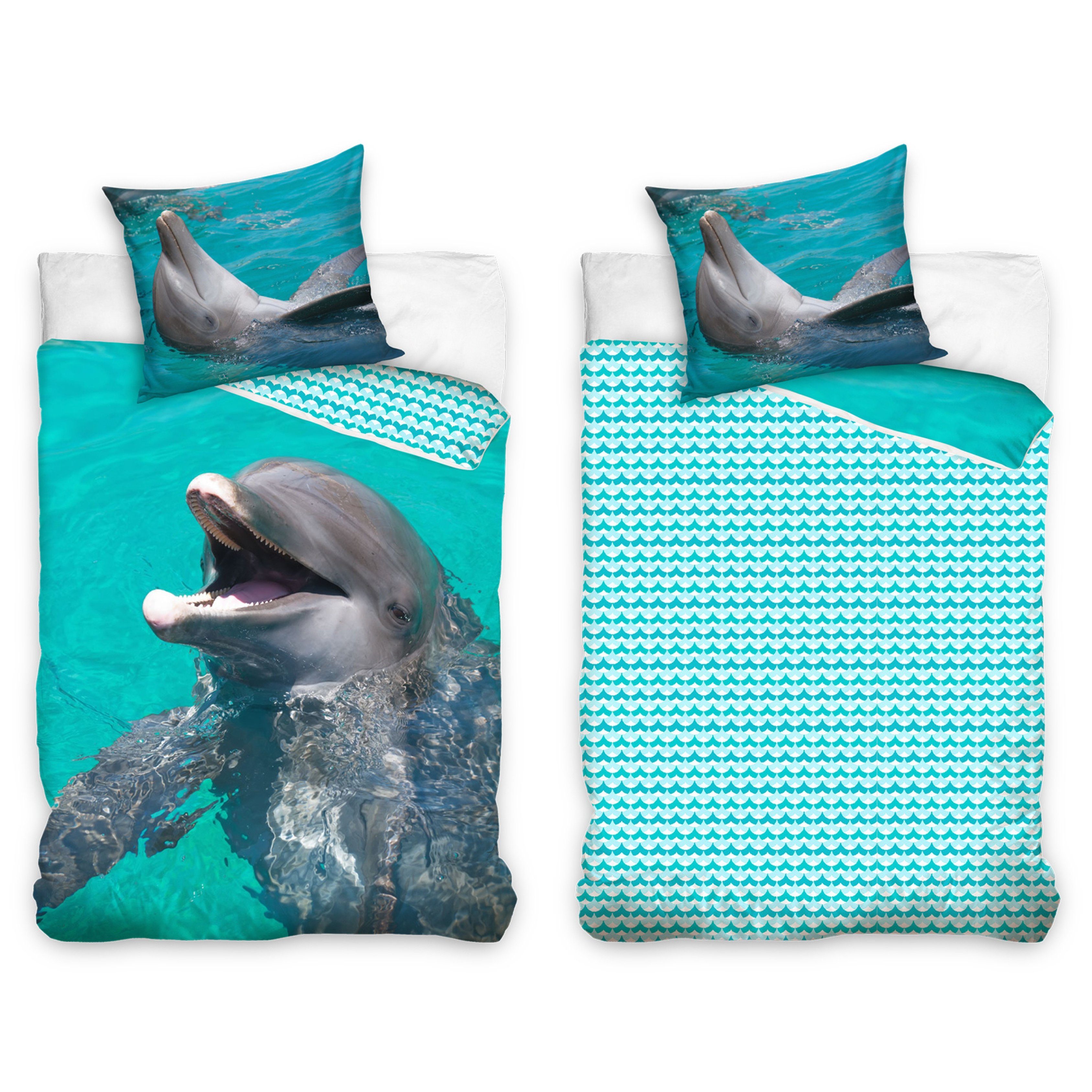 MTOnlinehandel Bettwäsche Delfin 135x200 + 80x80 günstig online kaufen
