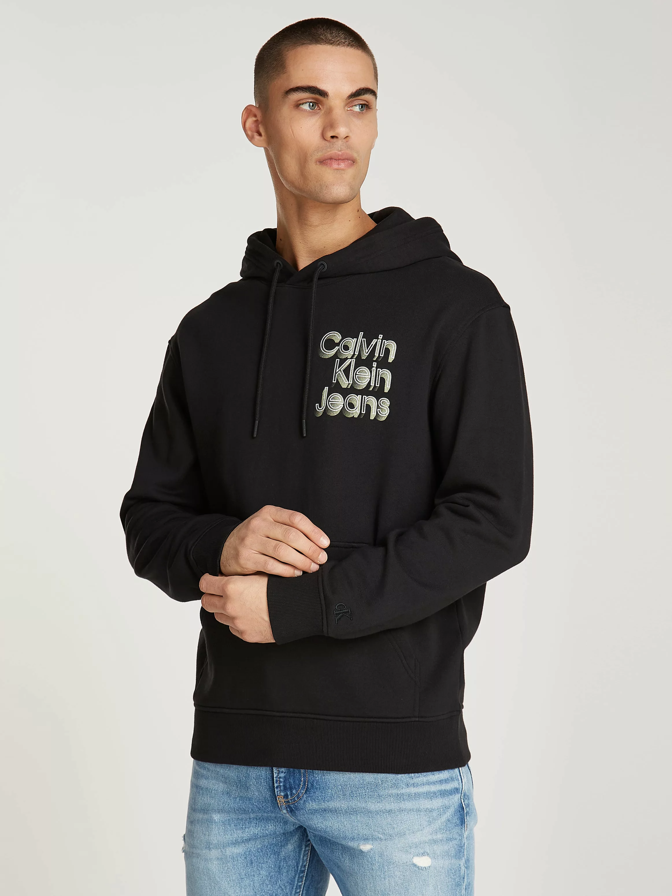 Calvin Klein Jeans Kapuzensweatshirt STACKED EUPHORIC LOGO HOODIE mit Logos günstig online kaufen