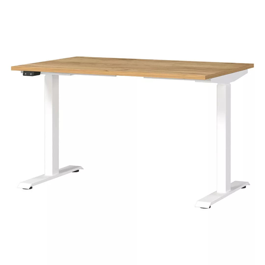 Schreibtisch 120cm, elektrisch höhenverstellbar, Eiche, MEMPHIS-01 günstig online kaufen