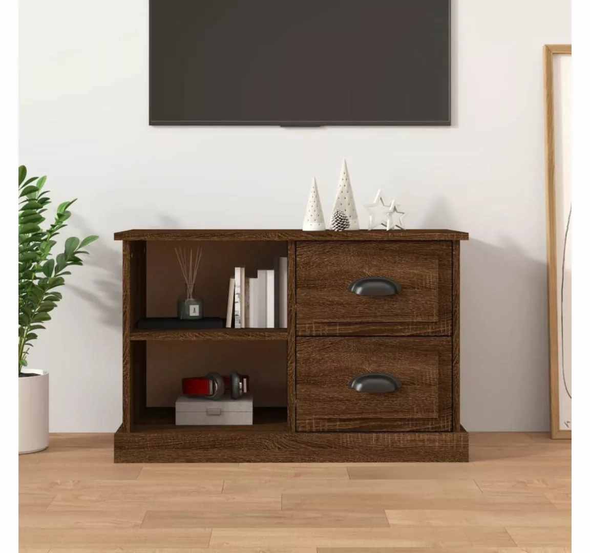 furnicato TV-Schrank Braun Eichen-Optik 73x35,5x47,5 cm Holzwerkstoff günstig online kaufen