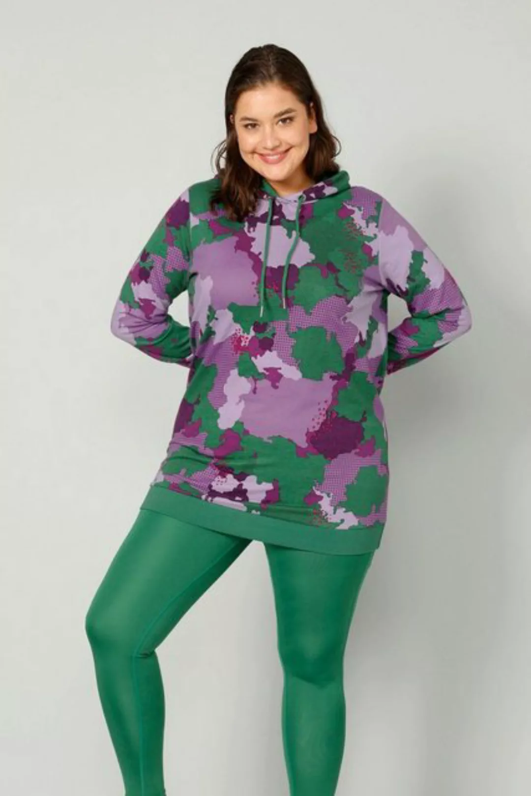 Angel of Style Sweatshirt Long-Hoodie Regular Fit Color-Camouflage Kapuze günstig online kaufen