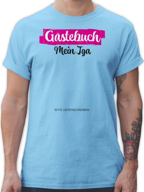 Shirtracer T-Shirt JGA Gästebuch I Gästeliste Unterschreiben JGA Männer günstig online kaufen