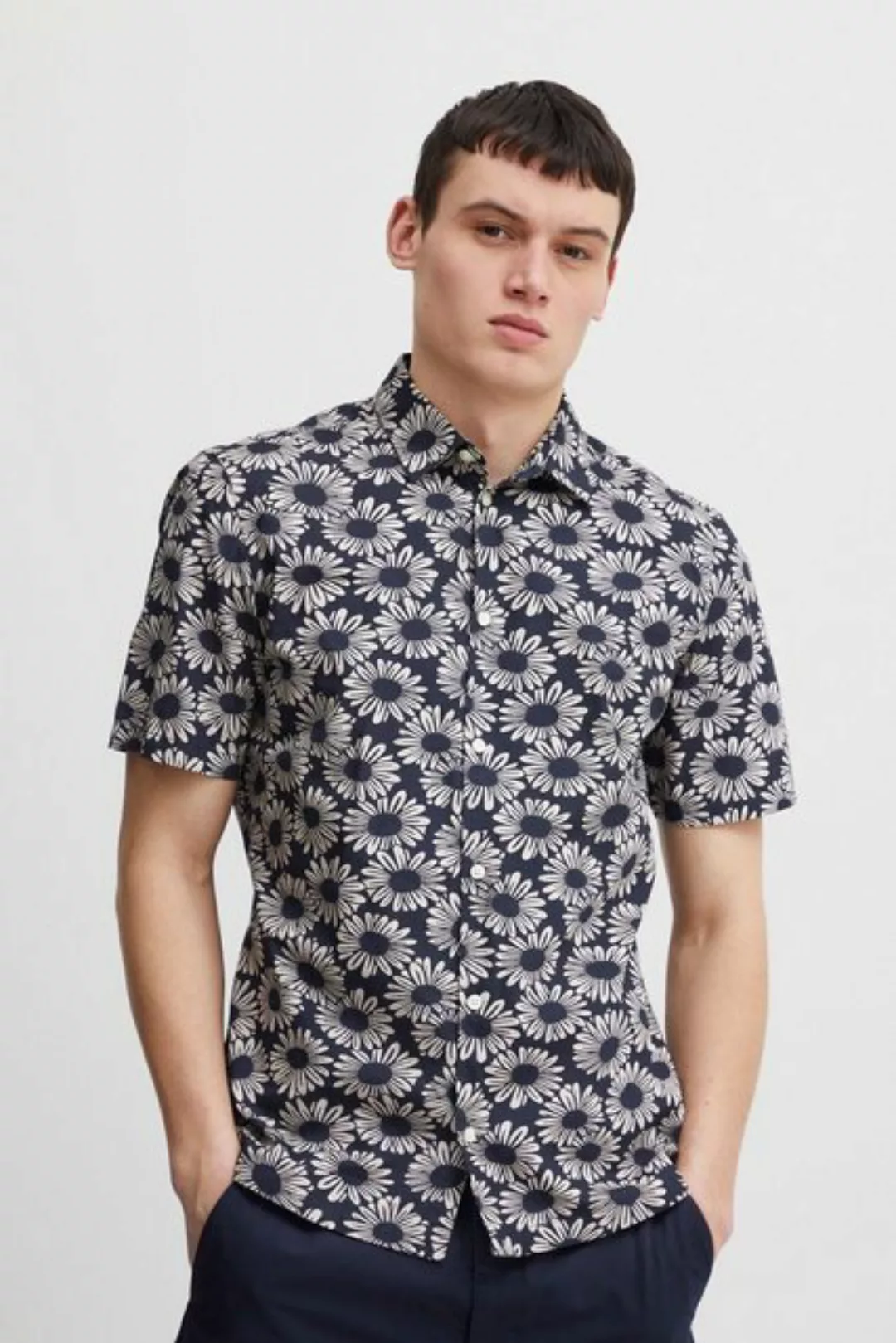 Casual Friday Kurzarmhemd CFAnton S flower printed shirt - 20504663 günstig online kaufen