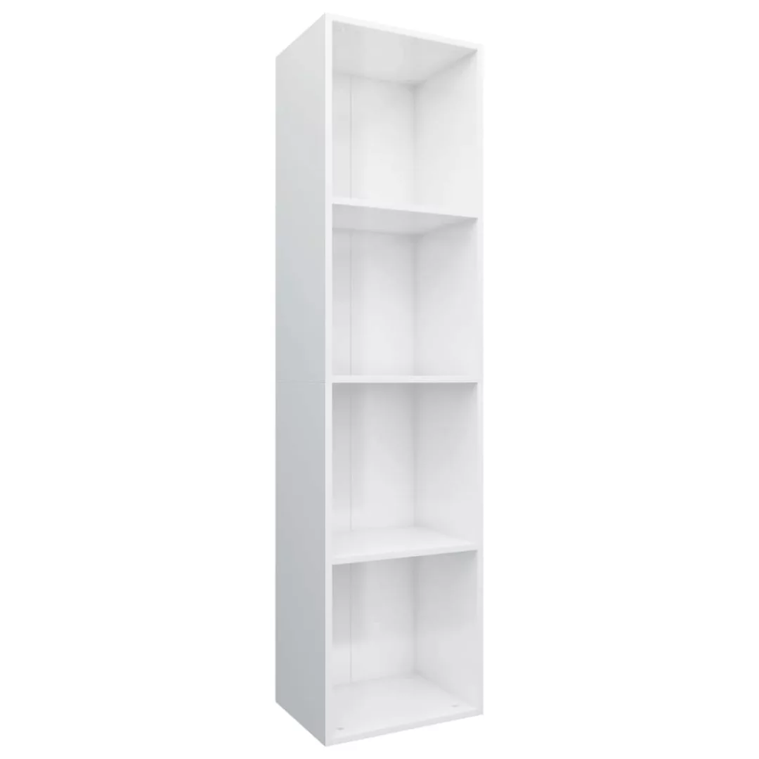 Bücherregal/tv-schrank Hochglanz-weiß 36x30x143 Cm Spanplatte günstig online kaufen