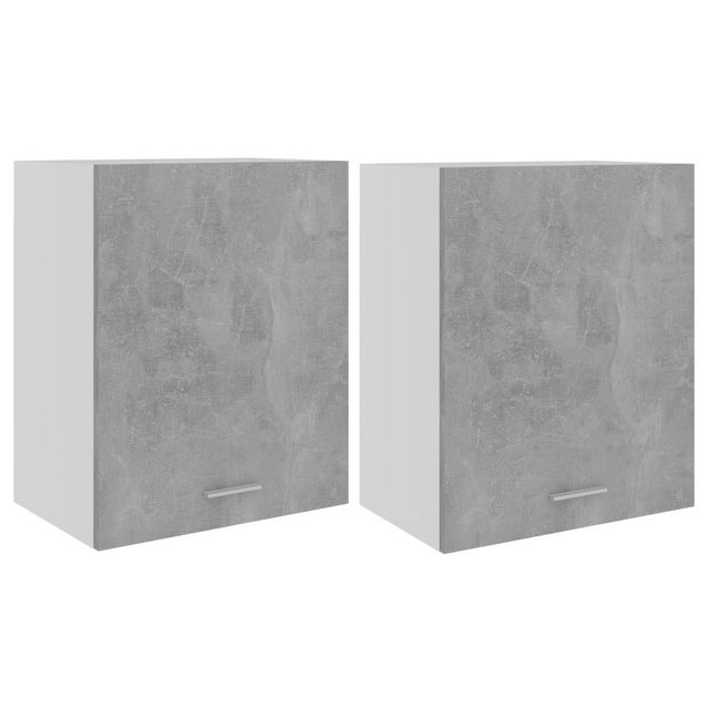 vidaXL Hängeschrank Hängeschränke 2 Stk Betongrau 50x31x60 cm Spanplatte günstig online kaufen