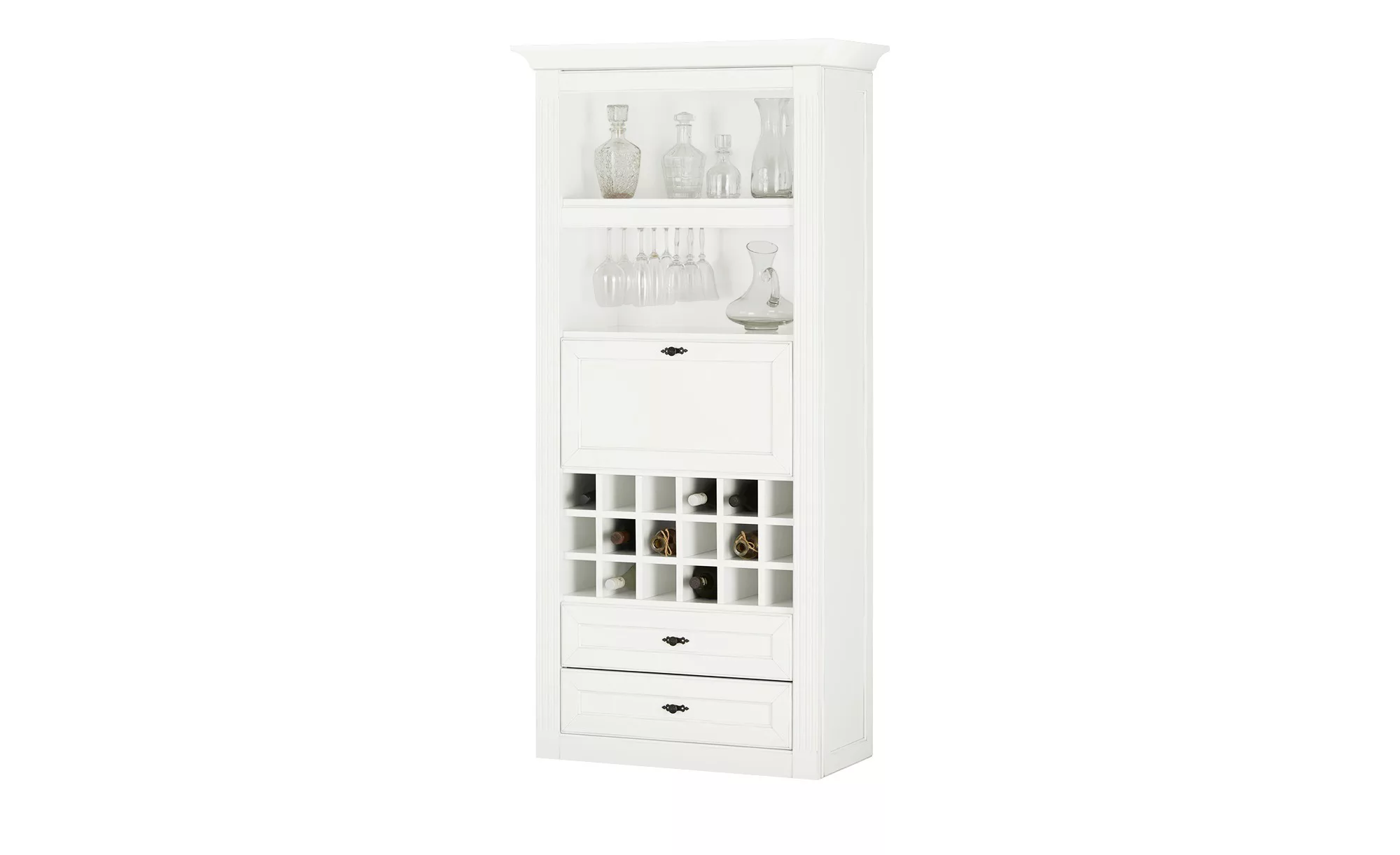 maison bleue Barschrank  mit Weinregal Petit Chalet ¦ weiß ¦ Maße (cm): B: günstig online kaufen