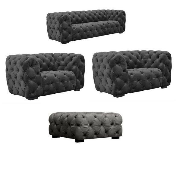 Fun Möbel Polstergarnitur Sofaset Designersofa NATALIE 3-2-1 in Stoff inkl. günstig online kaufen